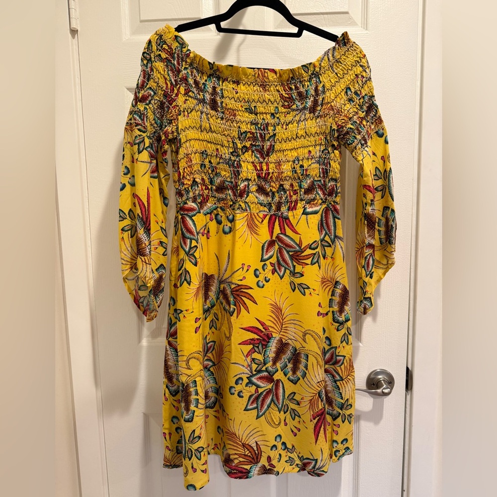 Farm Rio Anthropologie Bria smocked mini dress